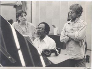 Carol, Sir Roland Hanna and George Mraz during the sessions for "Sophisticated Lady" in Tokyo, 1977.