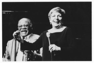 Carol with Clark Terry, Sarasota, Florida, late 1980s