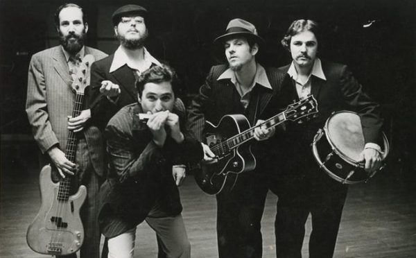 The original Bluetones circa 1979: Michael "Mudcat" Ward, Anthony Geraci, Raymond "Sugar Ray" Norcia, Ronald "Ronnie Earl" Horvath & Neil Gouvin