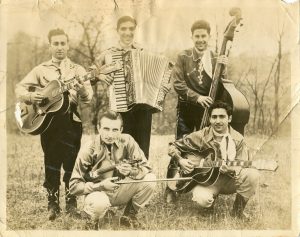 In the 1940s, Ray's uncles on his mother's side, Tony Genese (top left) and Frank Genese (lower right), performed with a popular Country & Western band, The Roving Ramblers, associated with the Eddie Zack organization.